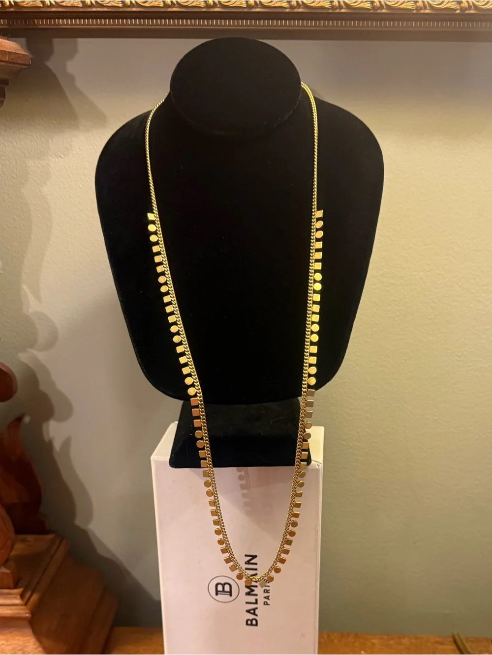 Madewell Gold Tone Mini Geochain Long Necklace - Picture 4 of 9